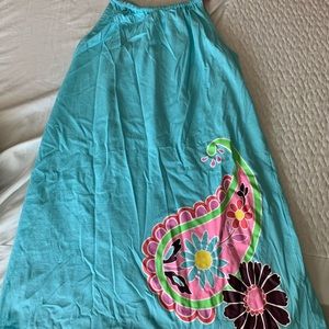 Hanna Andersson size 8 (130) turquoise dress